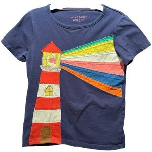 Mini Boden size 7-8 lighthouse with cat appliqué blue top

#kiddoscloset